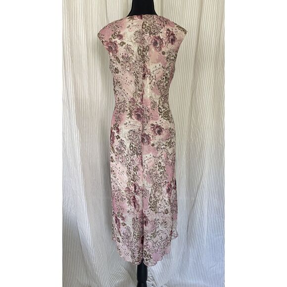 Y2k 90s Womens Pink Floral Ethereal Fairy Coquette Grunge Whimsigoth Dress Sz M - Picture 3 of 7